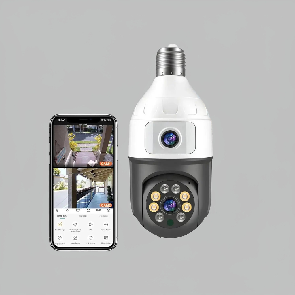 Cámara de Seguridad Doble Lente 360°