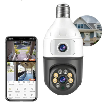 Cámara de Seguridad Doble Lente 360°